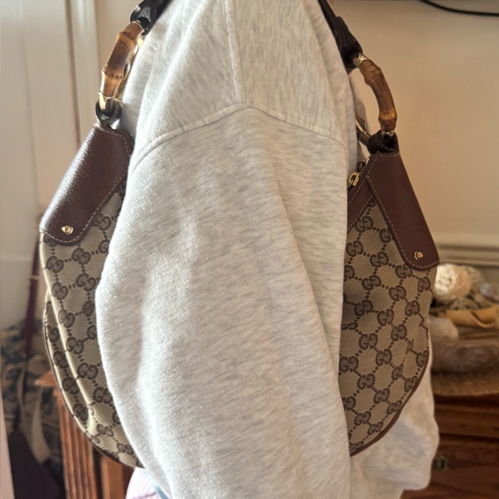 Gucci Signature Brown and Tan Hobo Bag **Entrupy Certified - Picture 7 of 16